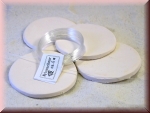 4x Ton Pflanzplatten rund weiß ca. 6cm mit Befestigung